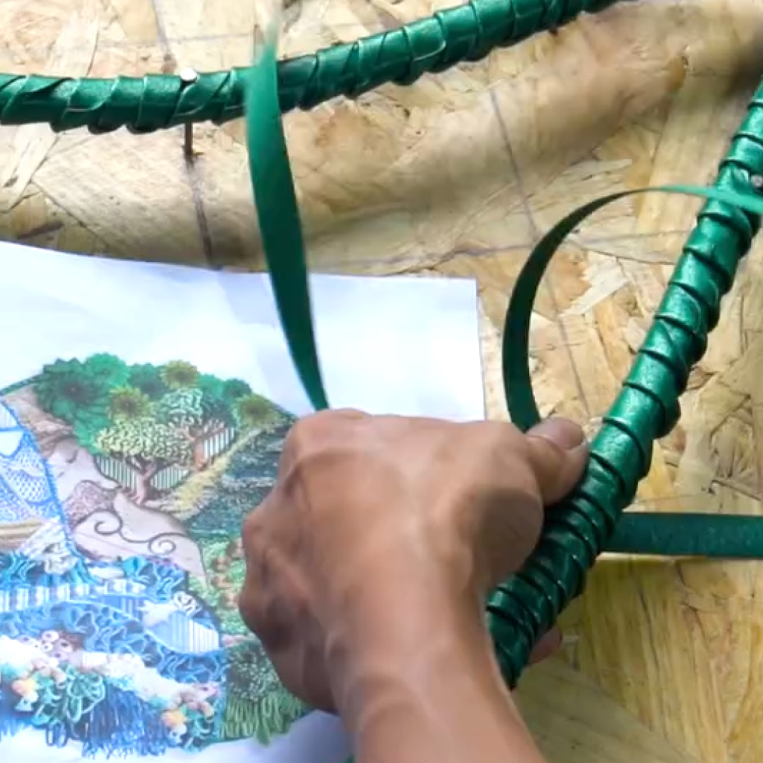 macrame 作品事例(グリーン)